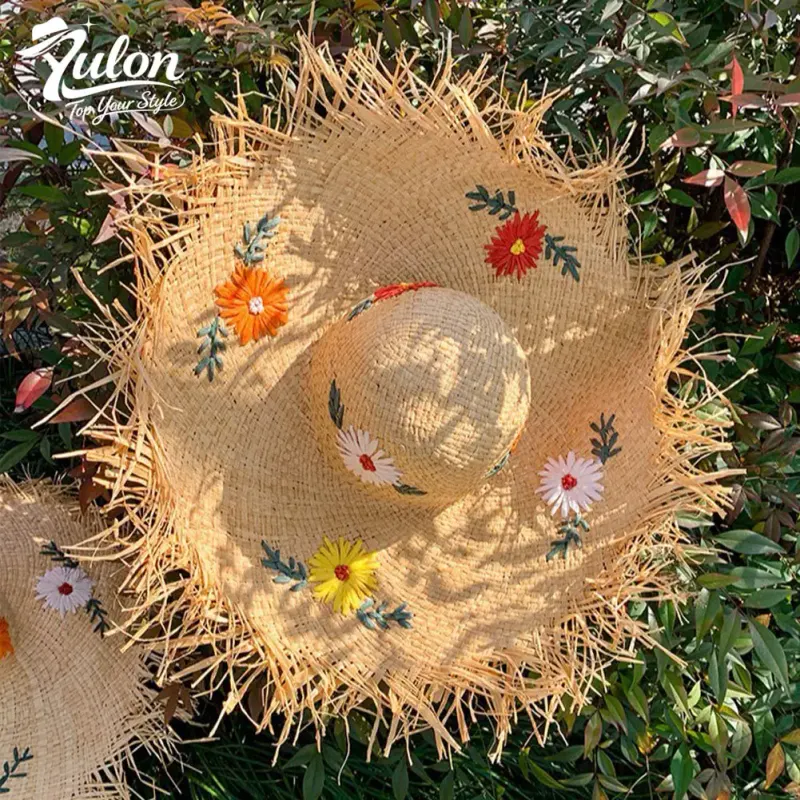 Custom Wide Brim Straw Hats